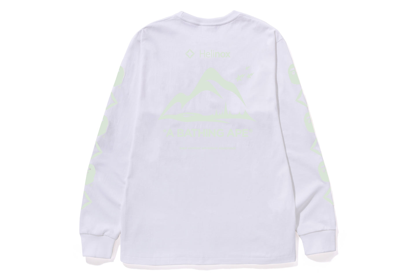 BAPE × Helinox GLOW IN THE DARK LONG SLEEVE T-SHIRT - White