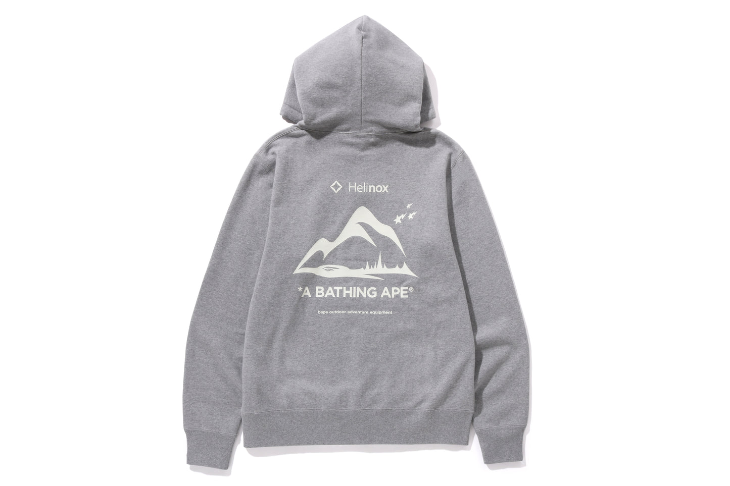 BAPE × Helinox GLOW IN THE DARK PULLOVER HOODIE - Gray