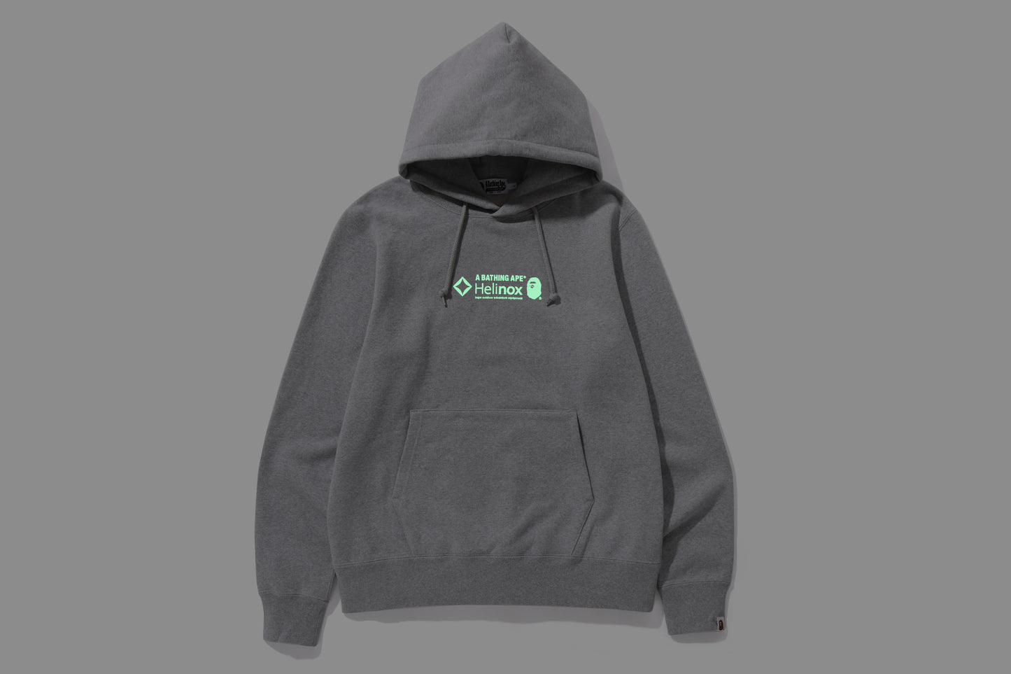 BAPE × Helinox GLOW IN THE DARK PULLOVER HOODIE - Gray