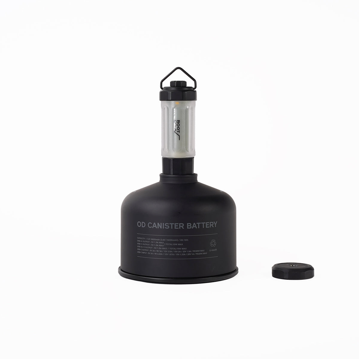 ROOT CO. LED MINI LANTERN OCTA. Helinox ver. - Black/Glow