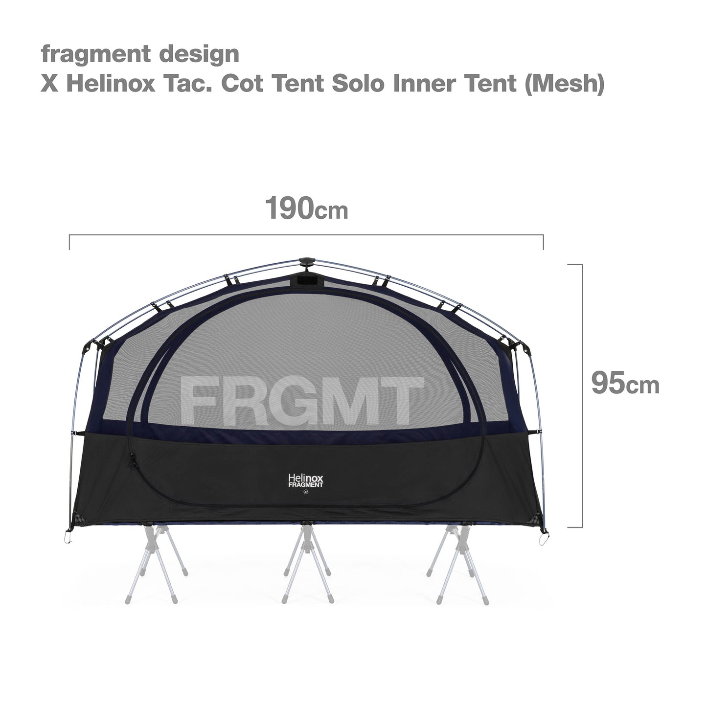 fragment design × Helinox Tac. Cot Tent Solo Inner Tent (Mesh) - Black & Navy