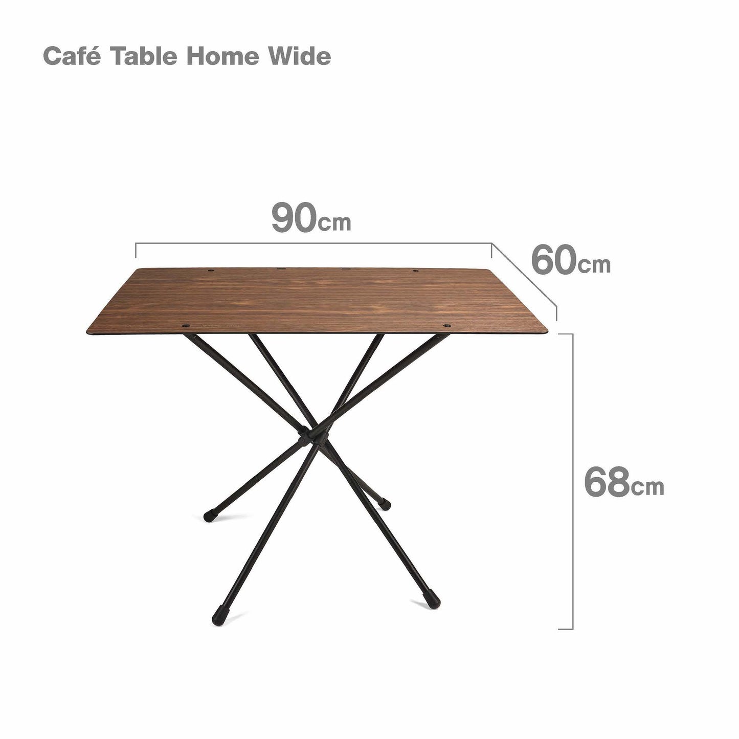 Cafe Table Home Wide - Walnut