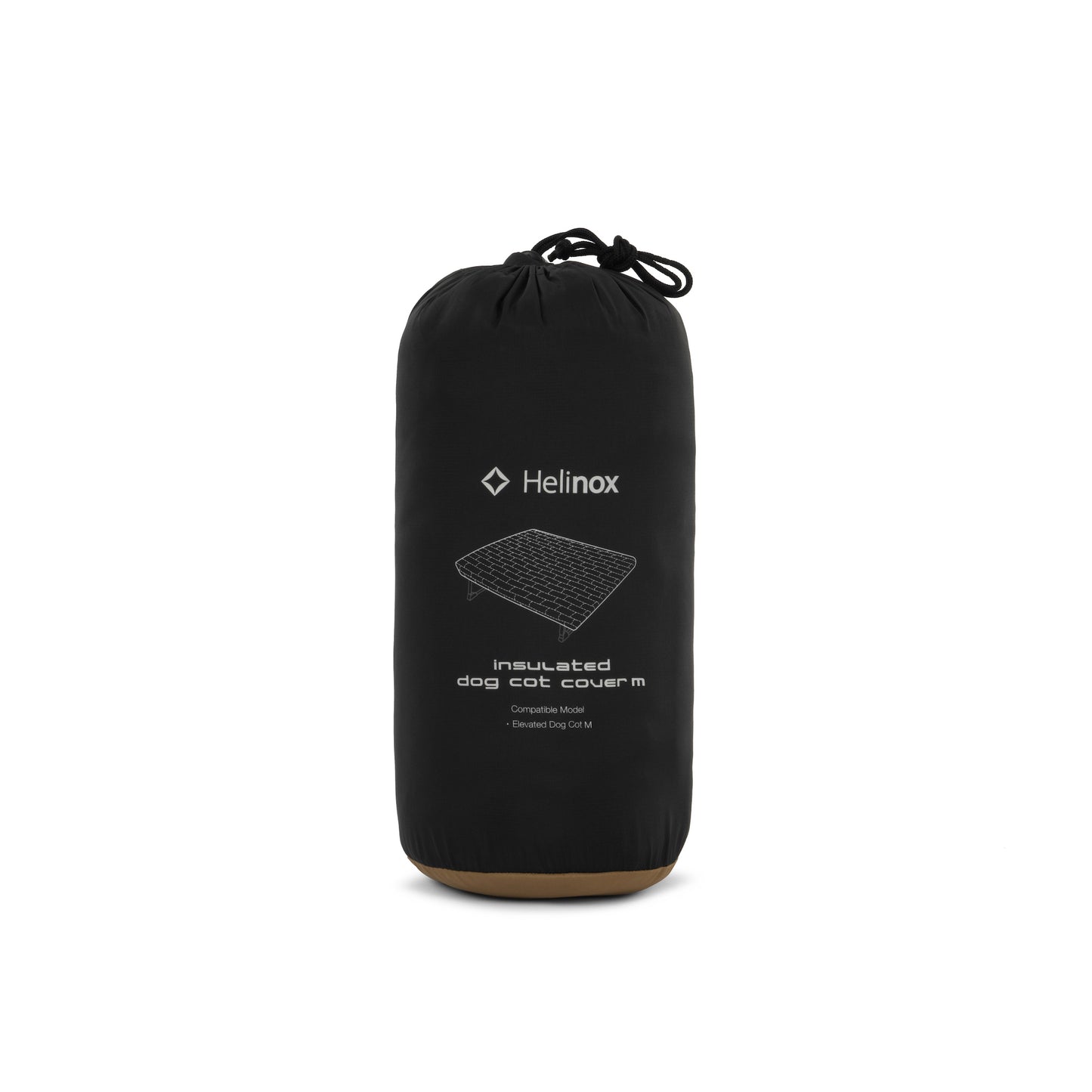 Insulated Dog Cot Cover M - Black/Coyote Tan