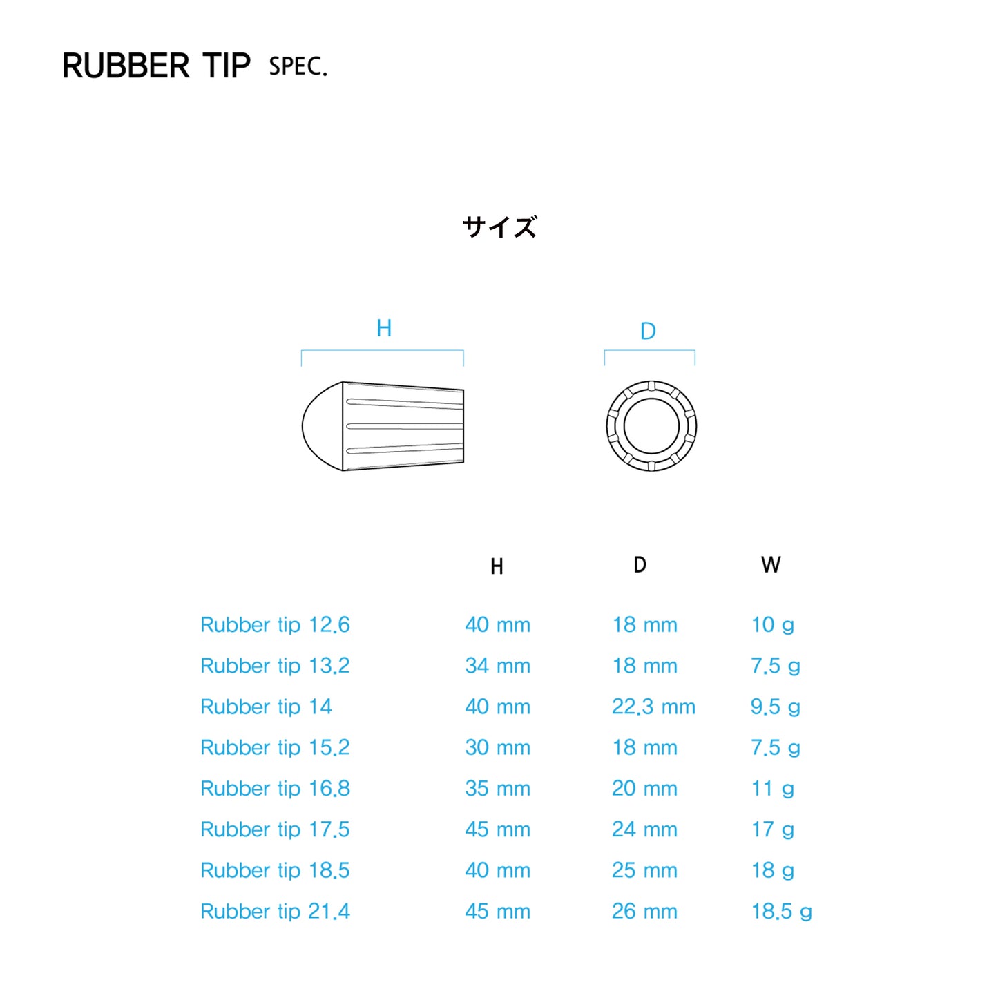 Chair Rubber Foot (One_14) 4pcs/set - Black