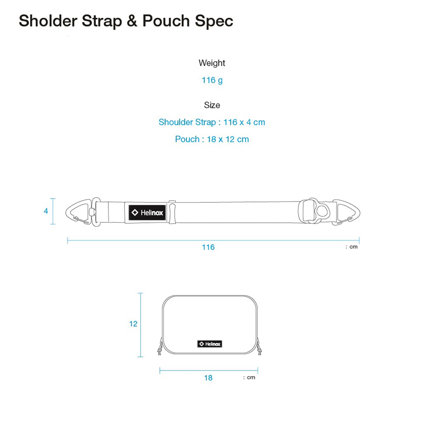 Shoulder Strap & Pouch - Black