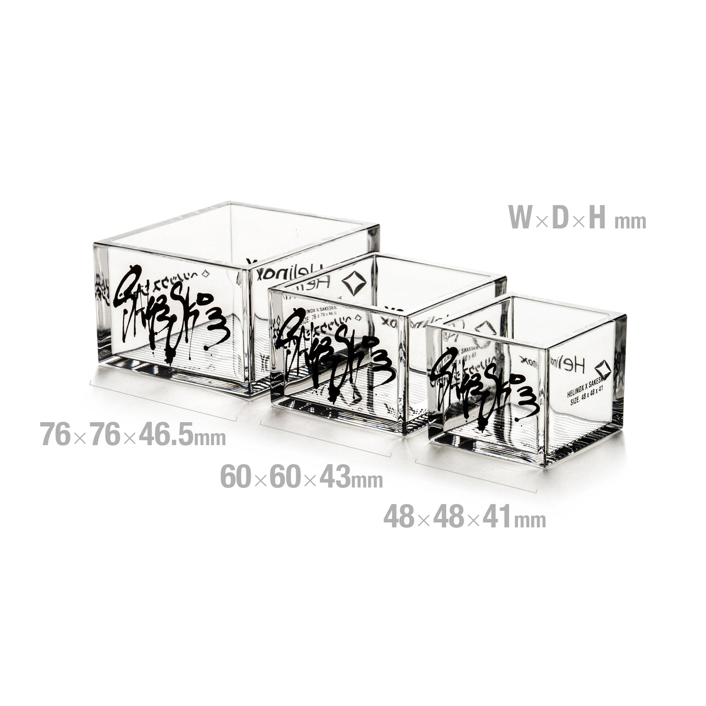 SAKESKIE×Helinox Sakemasu Stacking 3pcs - Clear