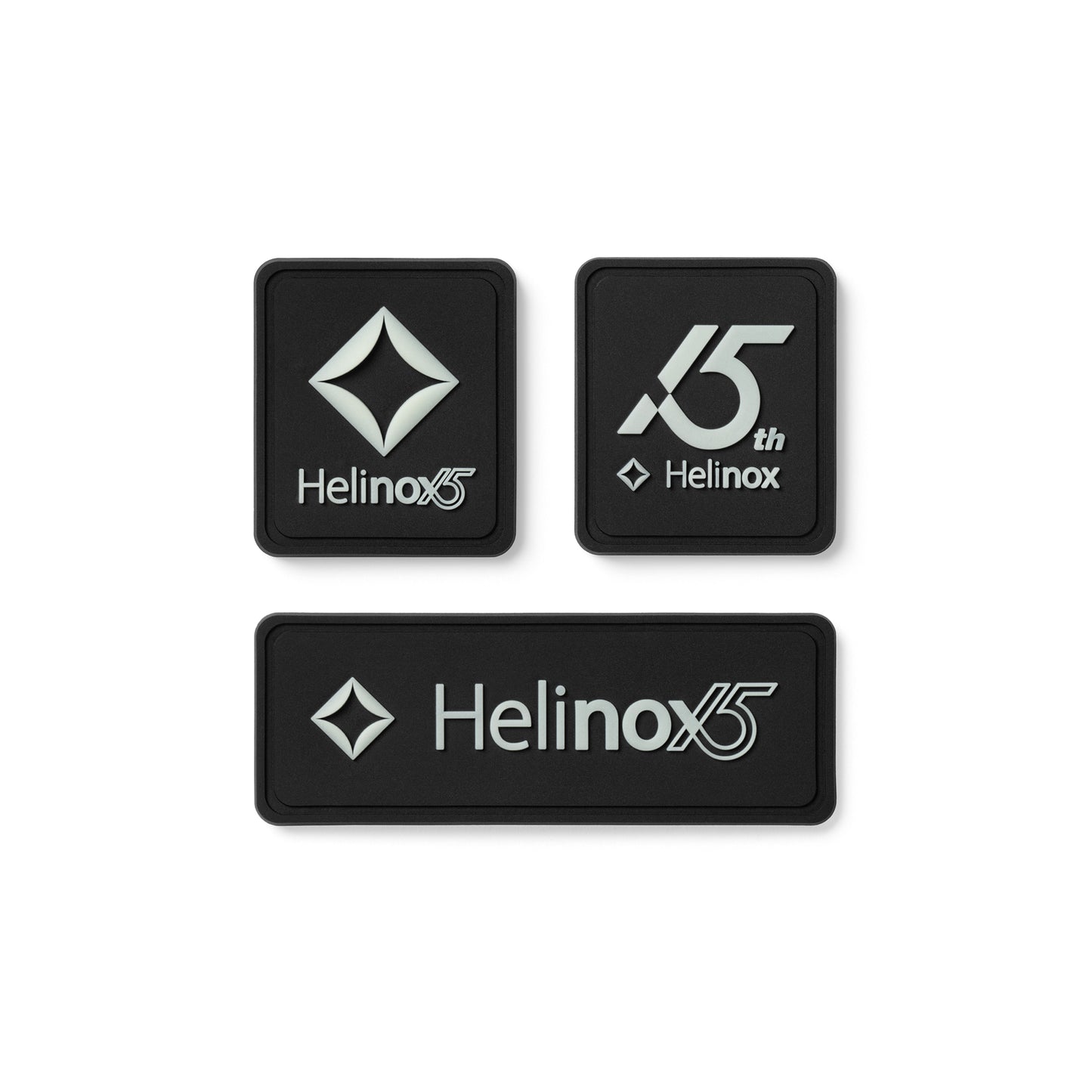 Helinox 15th Anniversary Silicon Patch(3ea/1set) - Black / Lumi