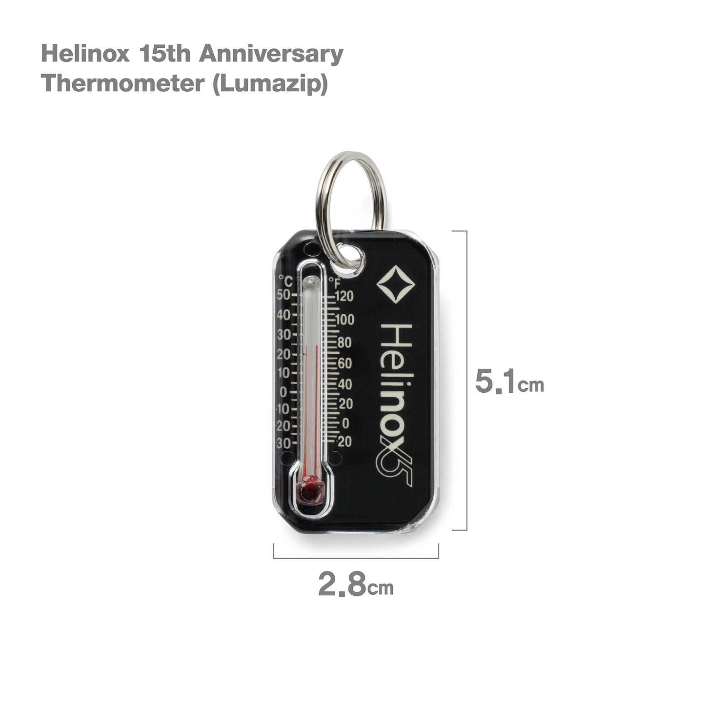 Helinox 15th Anniversary Thermometer (Lumazip) - Black / Light Stored