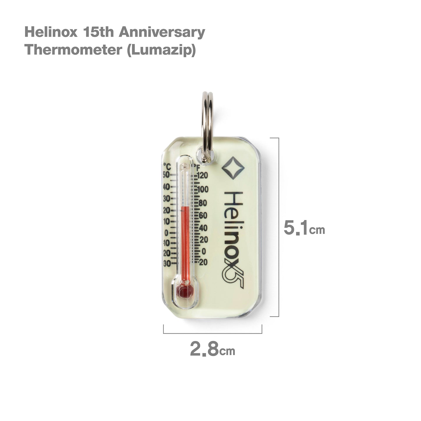 Helinox 15th Anniversary Thermometer (Lumazip) - Light Stored / Black