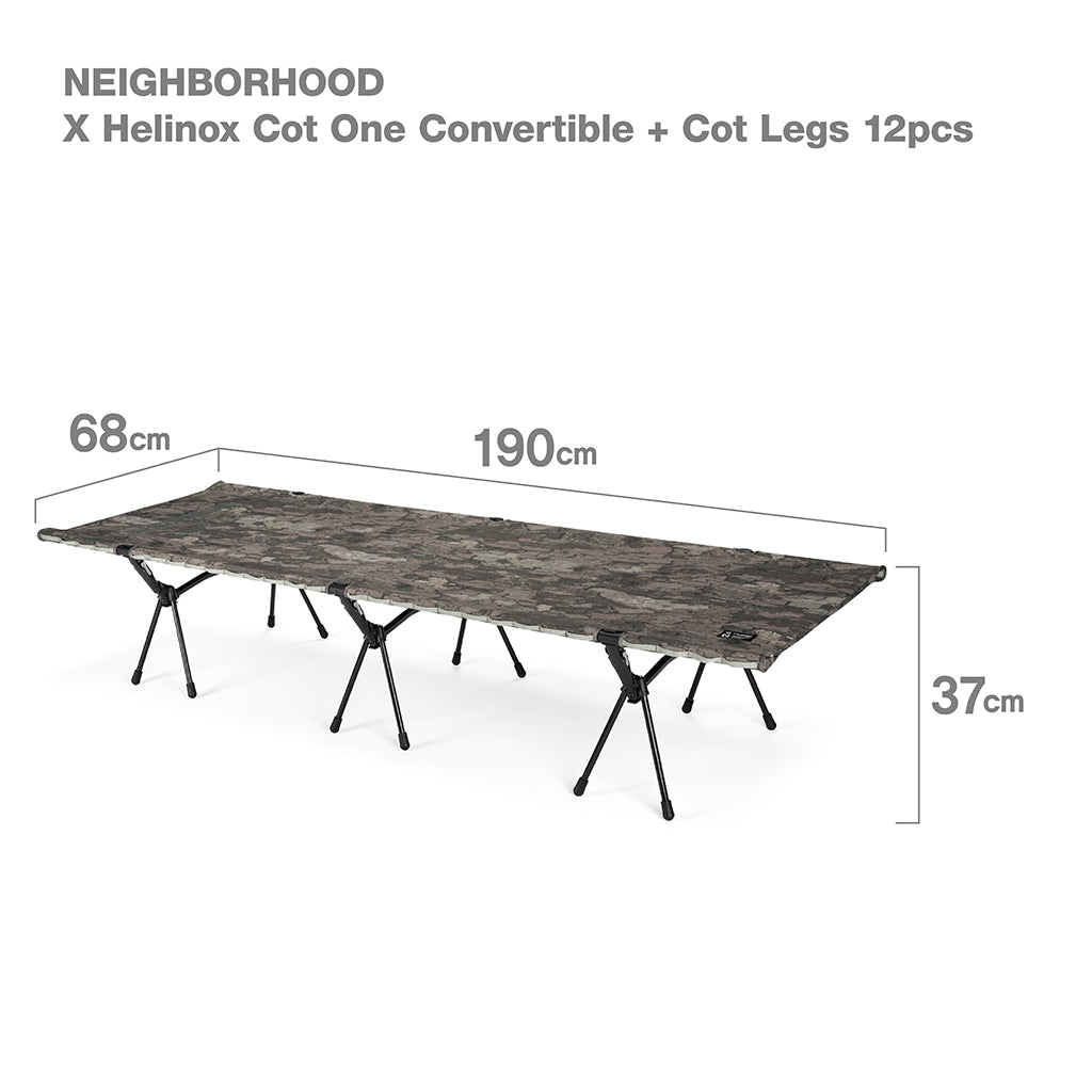 24SS NEIGHBORHOOD × Helinox Cot one Conv. with Legs - Tree Camo