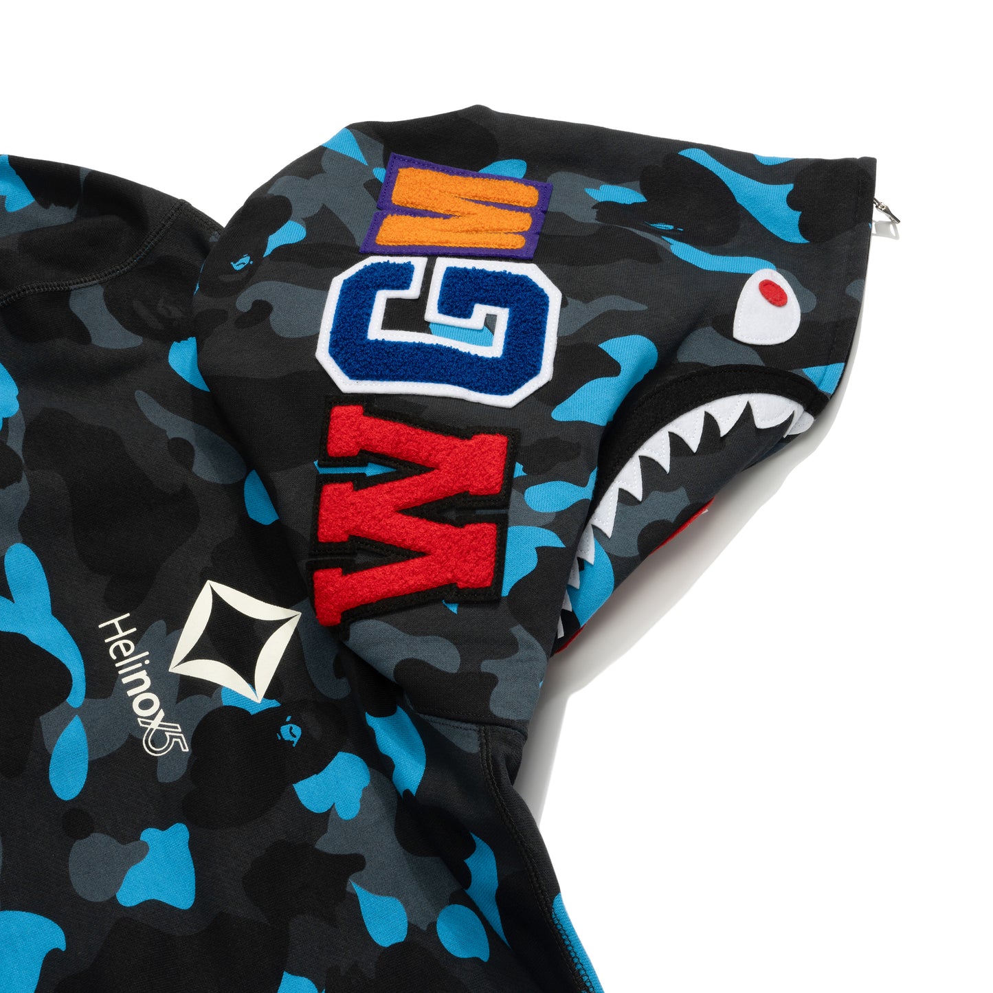 Helinox 15th Anniversary x BAPE Shark Full Zip Hoodie - Black