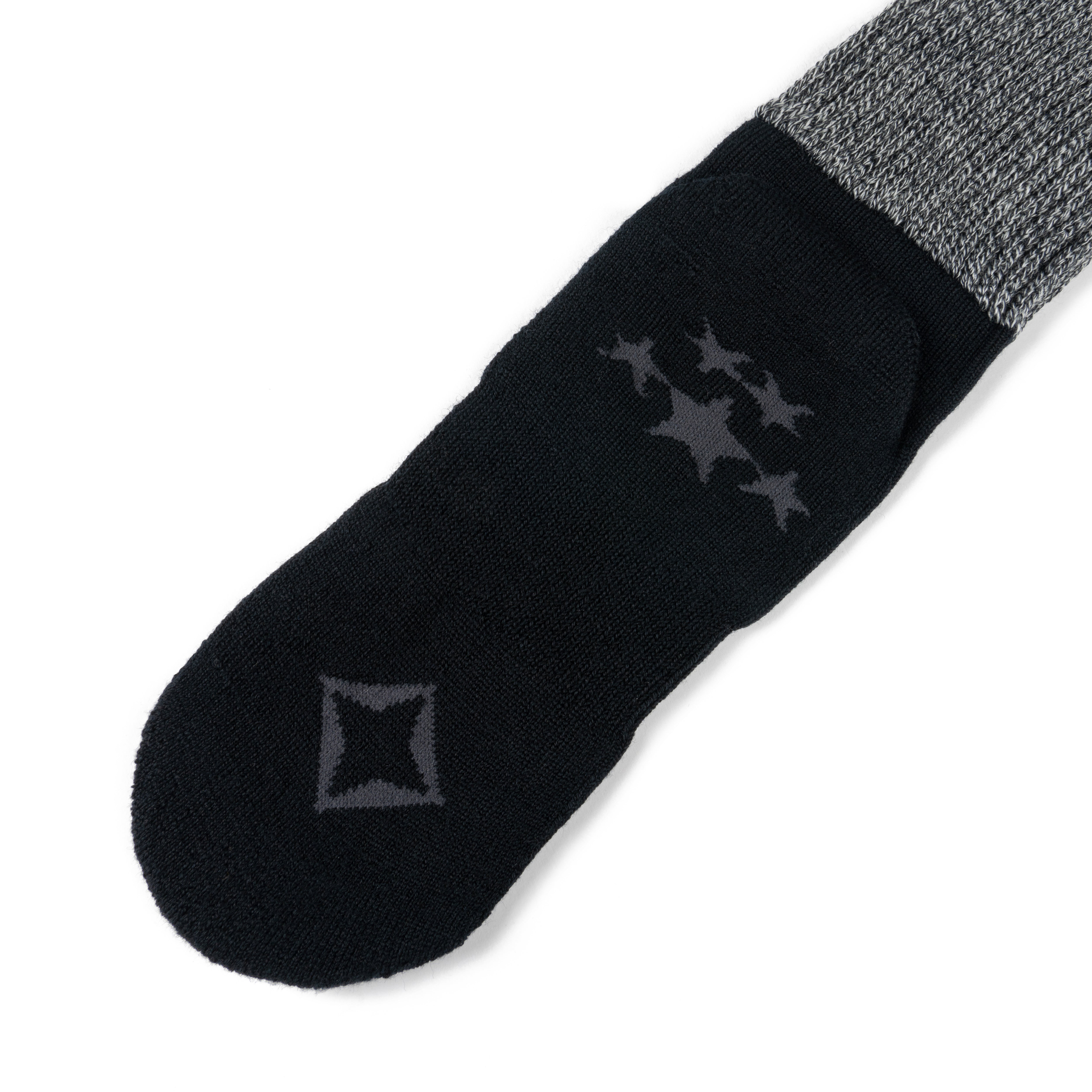 Winiche & Co. × Helinox Wool Slouch Socks - Black / Dark Gray