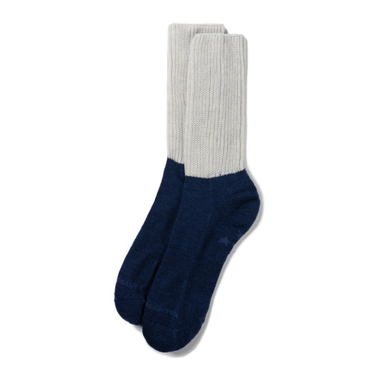 Winiche & Co. × Helinox Wool Slouch Socks - Navy / Light Gray