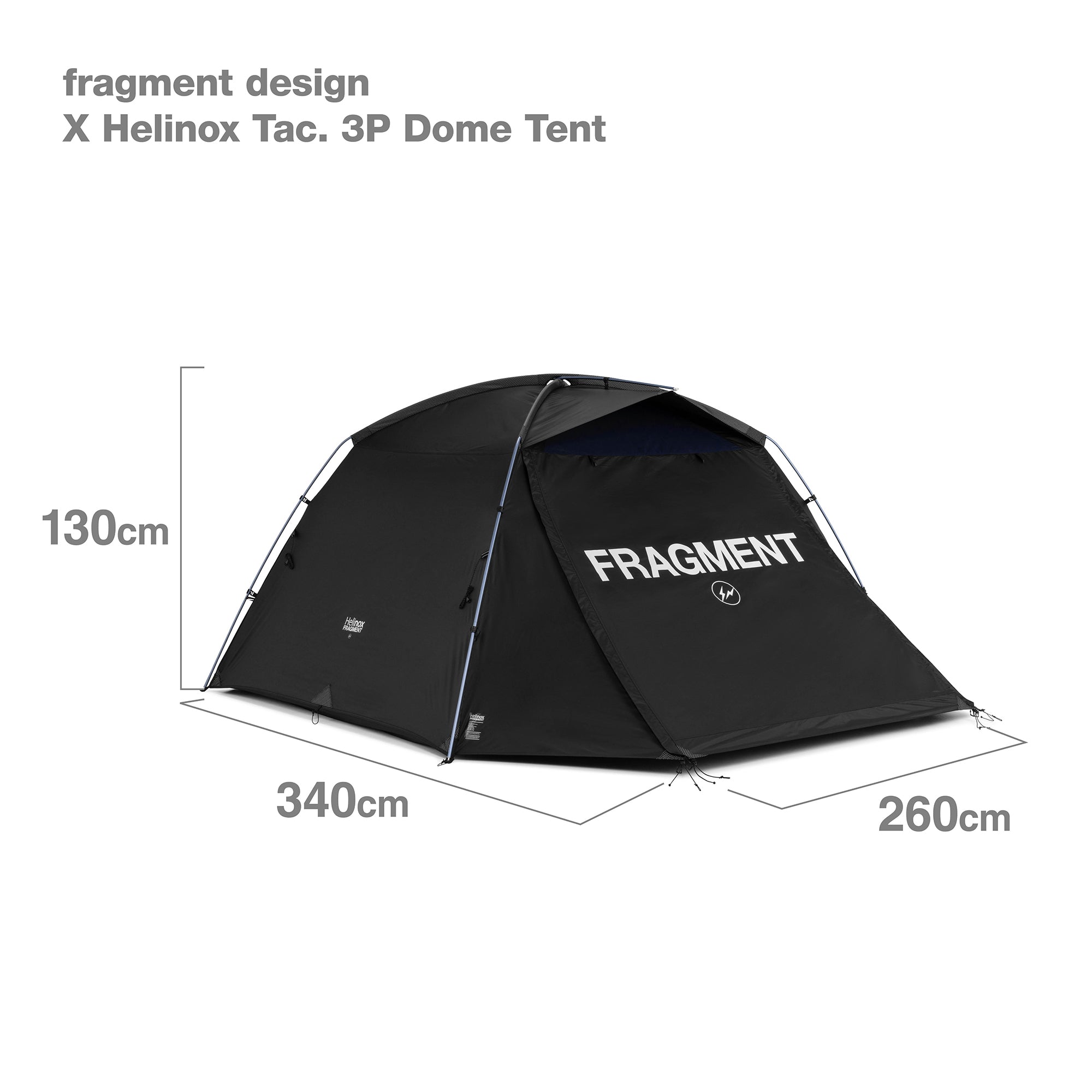 fragment design × Helinox Tac. 3P Dome Tent - Black & Navy – HCC TOKYO -  Helinox Creative Center Tokyo