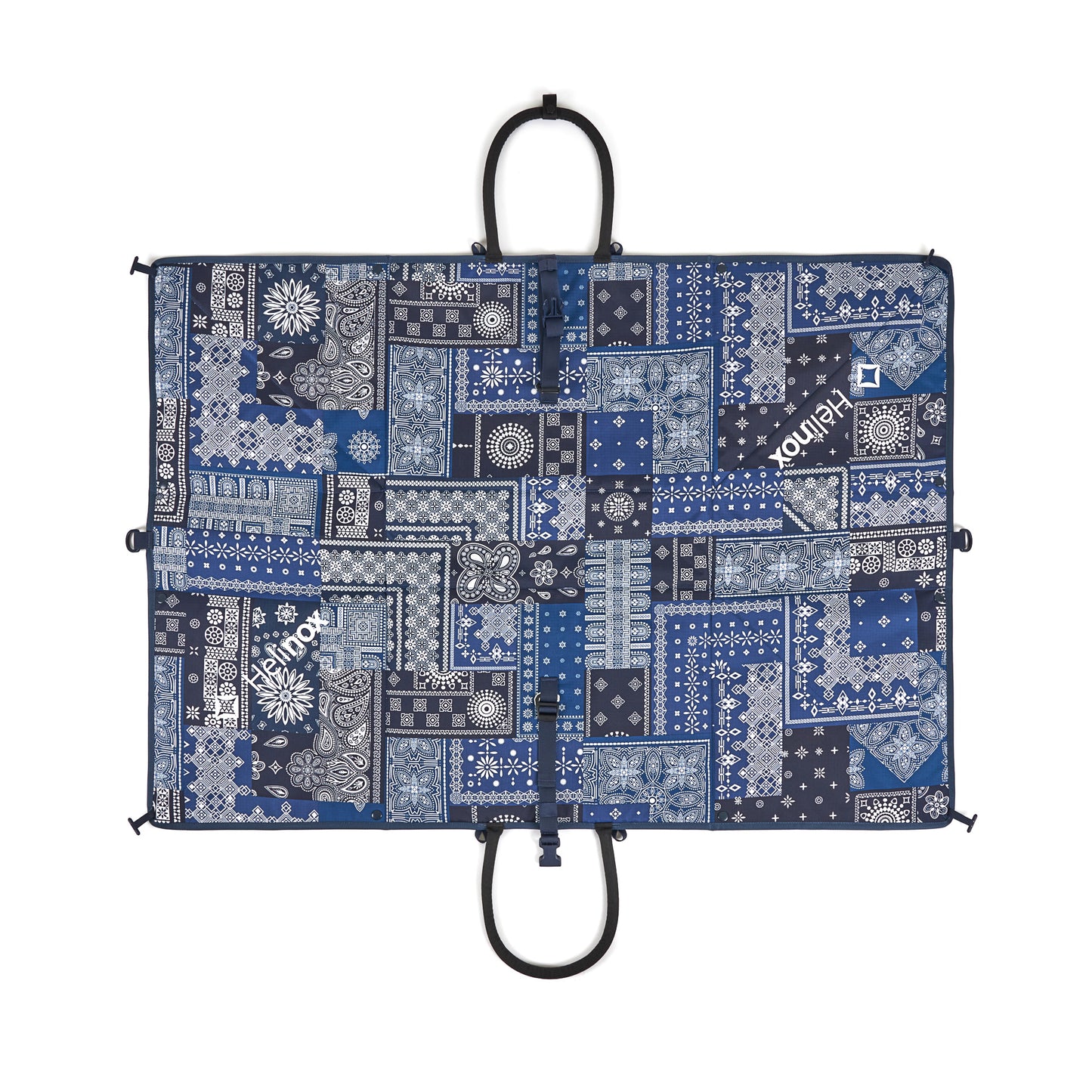 Folding Tote(origami tote) - Blue Bandanna Quilt