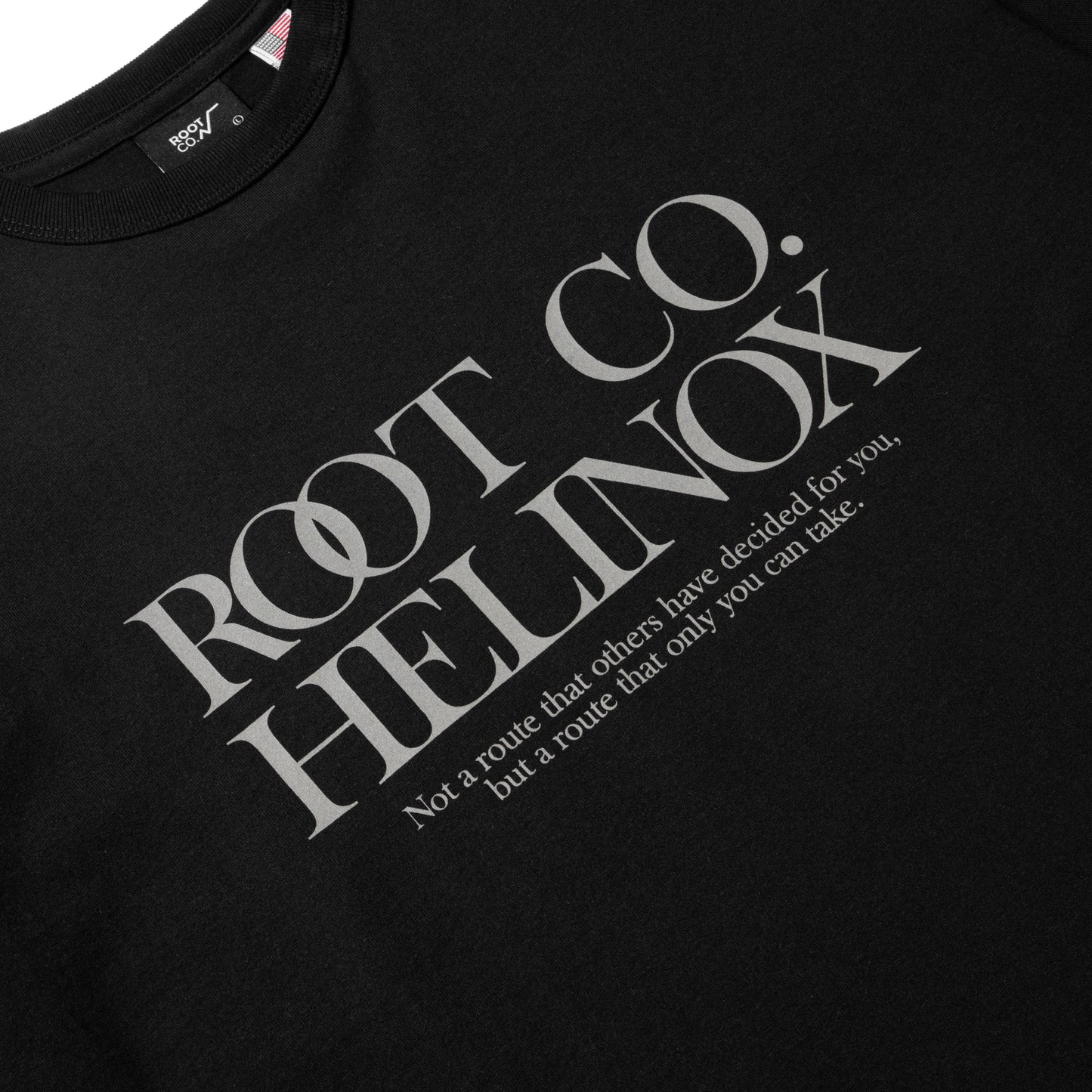 ROOT CO. × Helinox PLAY UTILITY BACK POCKET Logo T-Shirt - Black