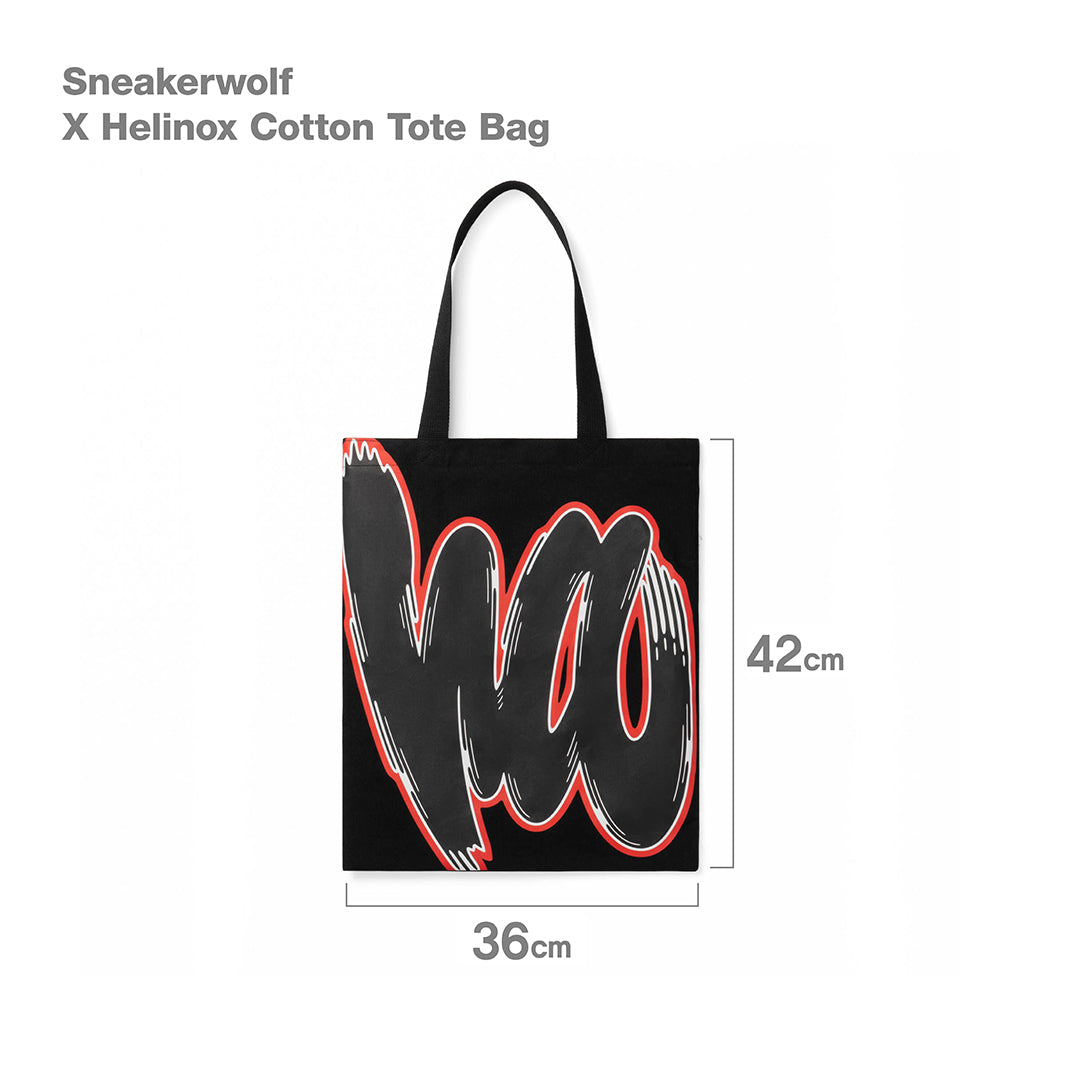 Sneaker Wolf × Helinox Cotton Tote Bag - Black