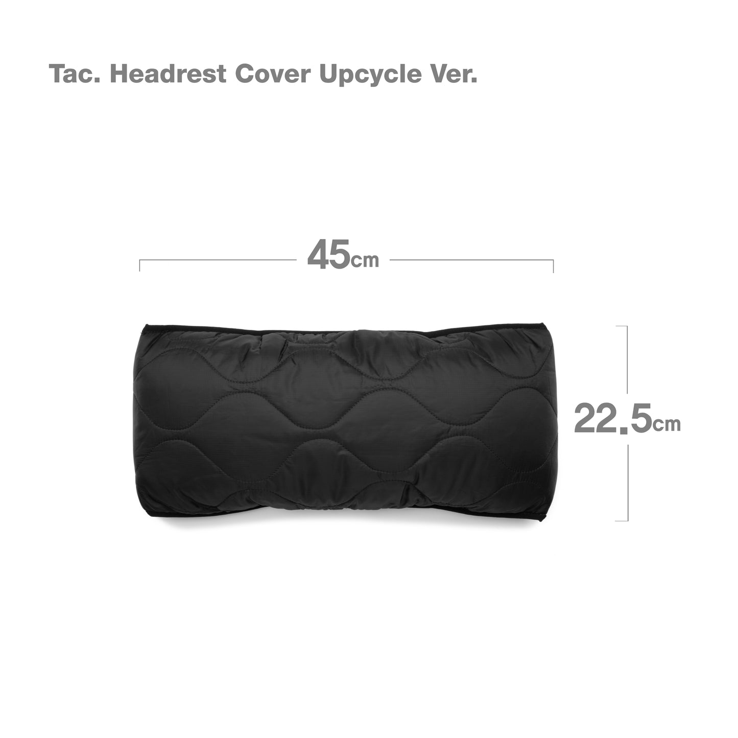 Tac. Headrest Cover / Upcycle ver. - Black / Foliage Green