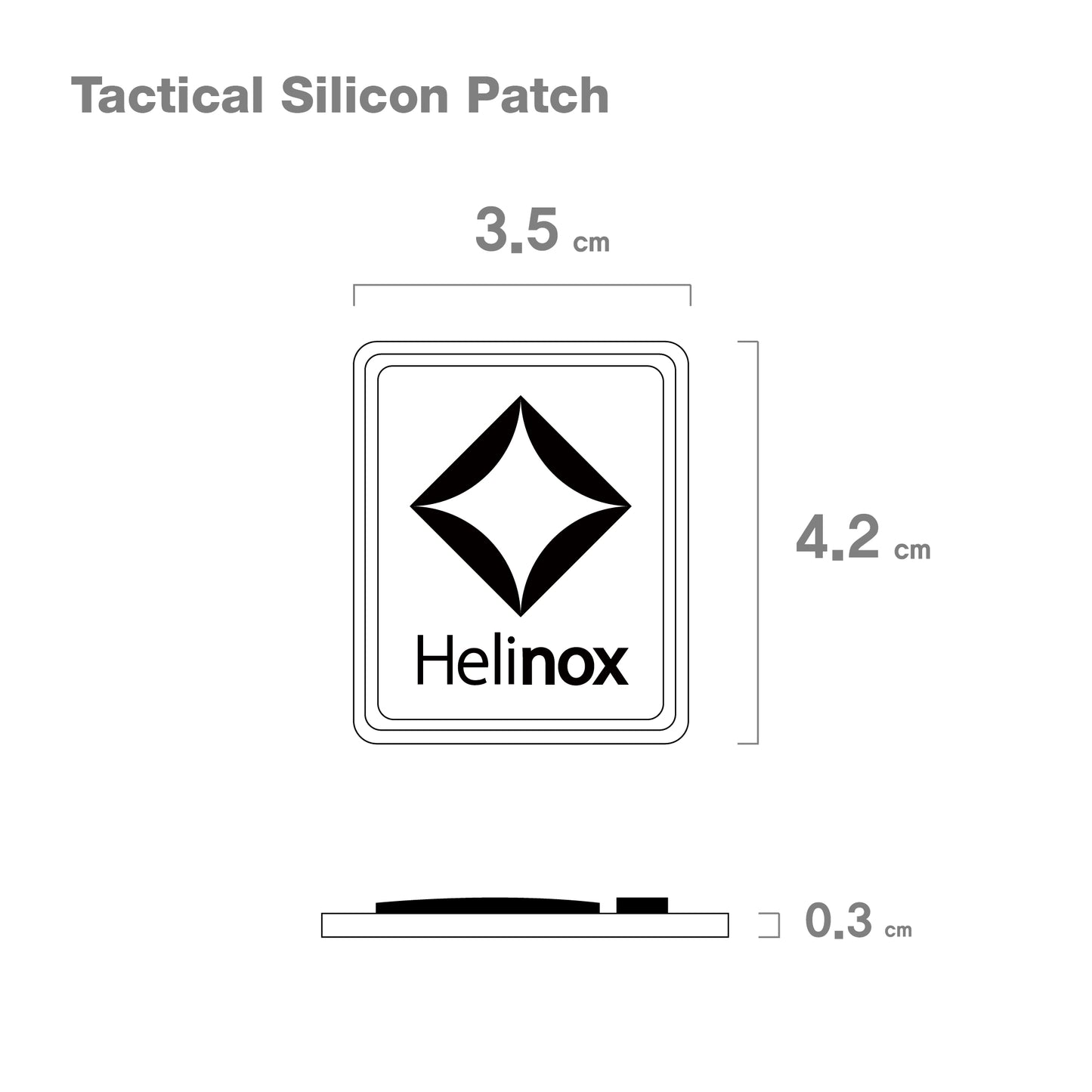 Tac. Silicon Patch - Grey / Solid