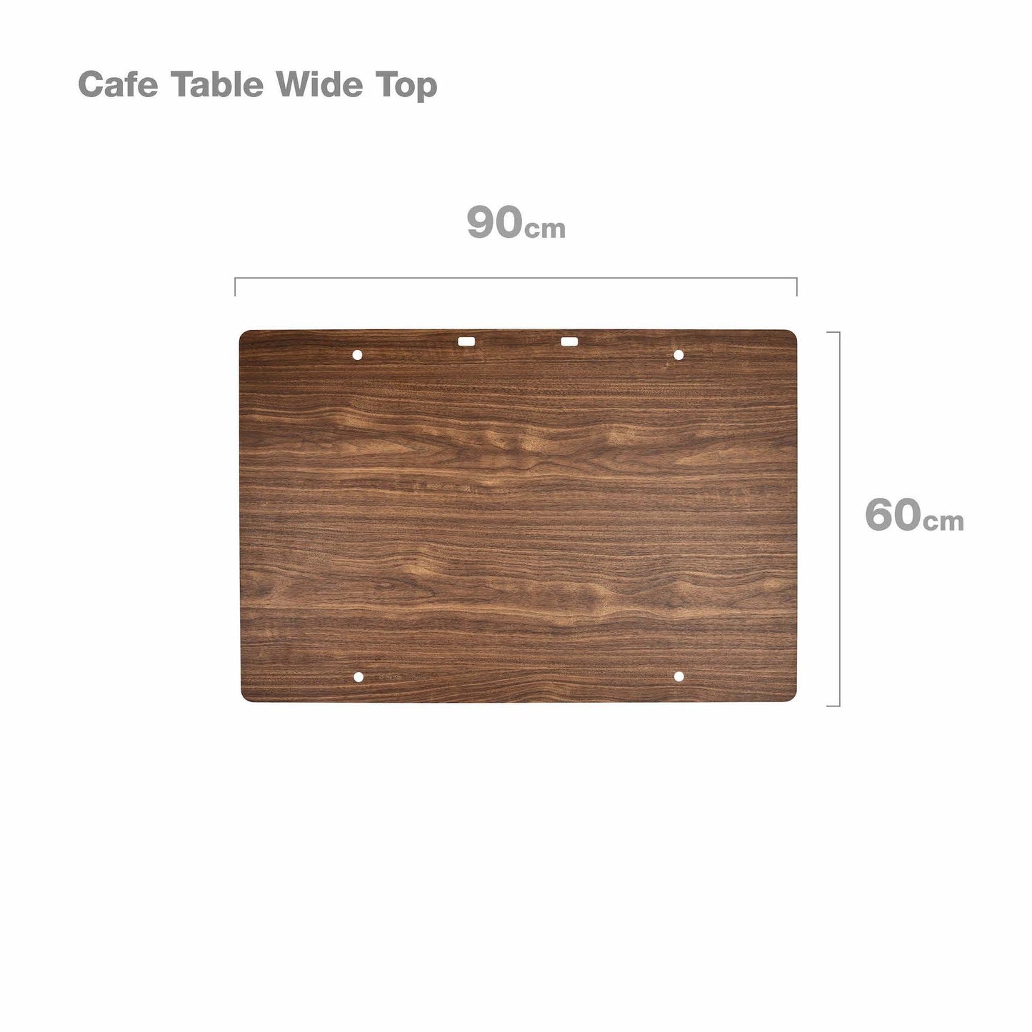 Cafe Table Home Wide Top - Walnut