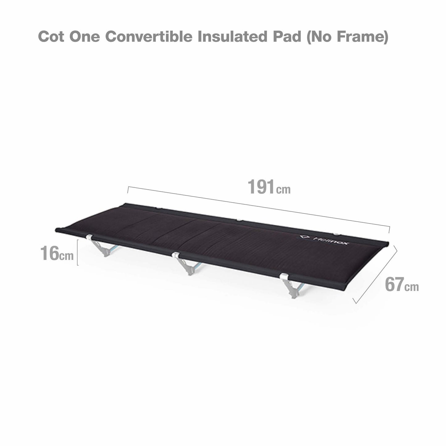 Insulated Cot One Pad (No Frame) - Black